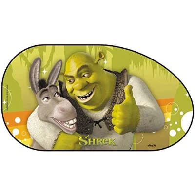 Obrázek SIEPA 13101 2 Vorhänge Sonnenblende seitlichen zu Trapez, 67 cm x 37 cm, Modell Shrek