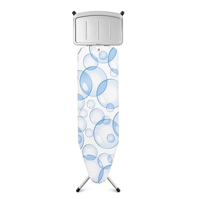 Obrázek Brabantia Žehlicí prkno, odkládací plocha na napařovací žehličku, systém Perfect Flow, potah bublinky, 124 x 38 cm
