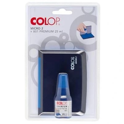 Obrázek Colop 151305 razítkovací polštářek Micro 2 + barva 801 modrá, 70 x 110 mm