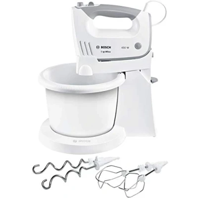 Obrázek Bosch MFQ36400 ruční šlehač Ergomixx, 450 wattů, Bílá/Šedá, bílá