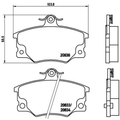 Obrázek Brembo P23017 přední brzdové destičky, počet 4