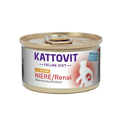 Obrázek Konzerva KATTOVIT Feline Diet Renal s kuřetem 85g