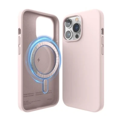 Obrázek elago Magnetische Silikonhülle Kompatibel mit iPhone 13 Pro Hülle (6.1&quot;) MagSafe, Eingebaute Magnete, Hochwertiges Silikon, Schutzhülle, MagSafe Zubehör (Rosa)
