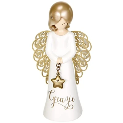 Obrázek You are an angel ASF004I Engel Figur, Keramik, weiß, 12,5 cm