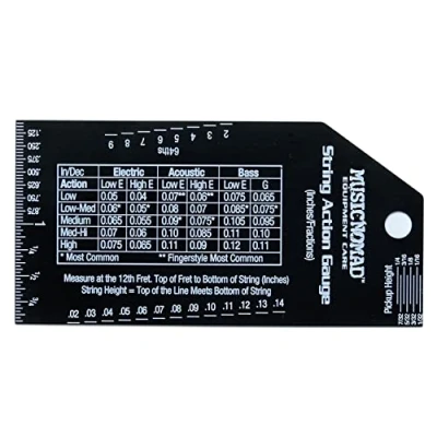 Obrázek MusicNomad MN602 Precision String Action Gauge Ruler for Height Metric, SAE, 64ths