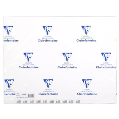 Obrázek Clairefontaine 93496C balení s 10 archy akrylového malířského papíru, 50 x 65 cm, 360 g, zrnitý, ideální pro akrylové malby a mokré techniky, bílé, 1
