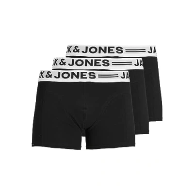 Obrázek Jack &amp; Jones Sense Trunks 3 PACK Boxerky, Muži, Velikost: XXL, Black