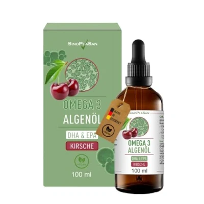 Obrázek Omega 3 řasový olej s 998 mg DHA a 535 EPA na 2,5 ml // 100 VEGANE ALTERNATIVA PRO RYCHLOVÝ (třešeň) tekutina
