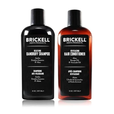 Obrázek Brickell Haarpflegeroutine für Herren, Haarpflege Routine, Schuppen Shampoo und Conditioner Set Männer, natürlich biologisch, parfümiert