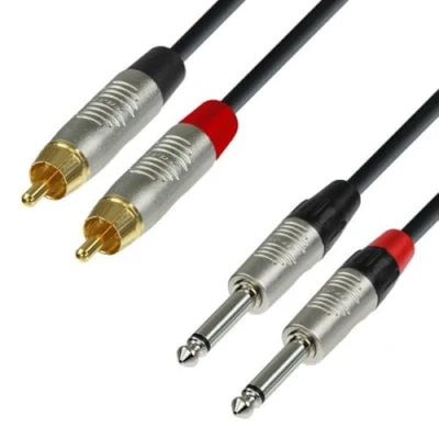Obrázek Adam Hall Cables 4 STAR TPC 0300 Twin Kabel REAN 2 x jack TS na Cinch 3 m
