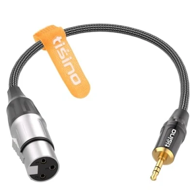 Obrázek Tisino XLR auf klinke 3,5mm TRS Kabeladapter, Symmetrisches Buchse Mini Klinkenstecker, 30 cm