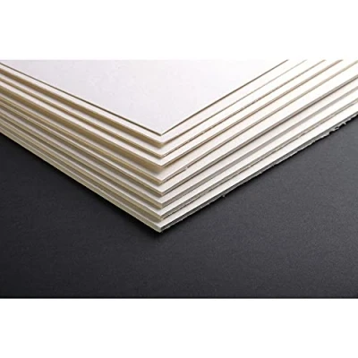 Obrázek Clairefontaine balení 93961C (s 10 dřevěnými kartony, 60 x 80 cm, 1,5 mm, 825 g, ideální pro modelářství, lehké a hladké, 100% celulóza) ks béžové