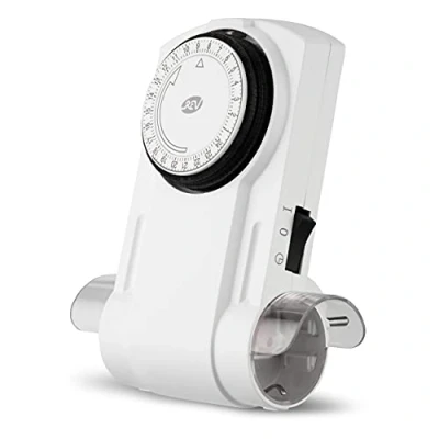 Obrázek REV spínací hodiny Twintime mechanické do zásuvky, 96 časů/den, 1800 W, bílé