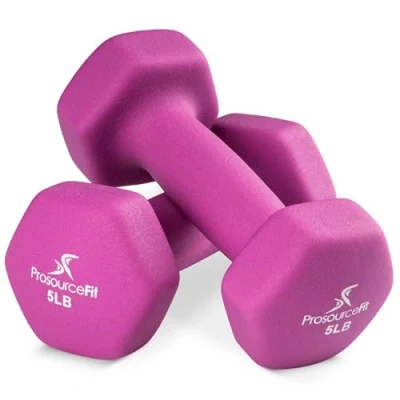 Obrázek ProsourceFit Neoprene Dumbbell Coated for Non Slip Grip, 5 lb