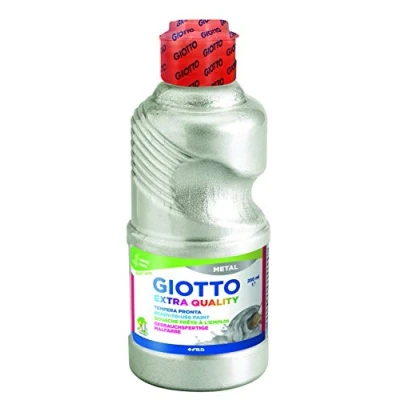 Obrázek Giotto Extra Quality, hotová metalická temperová barva nejvyšší kvality, 250 ml stříbrná
