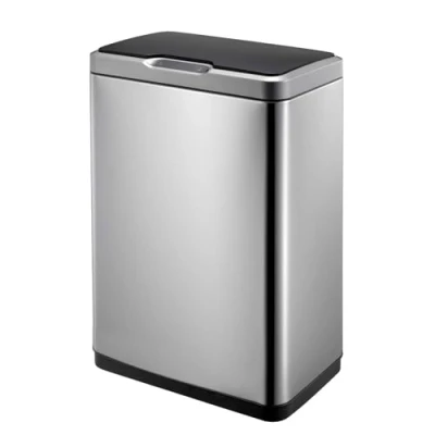 Obrázek EKO Mirage Sensor odpadkový koš 45 l ušlechtilá ocel (27 x 46 65,5 cm, pohybový senzor, tlumicí systém, bez otisků prstů, fixace odpadkového sáčku), stříbrný