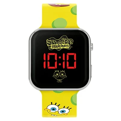 Obrázek Spongebob Squarepants Náramkové hodinky SGB4134, Žlutý potisk, Řemínek