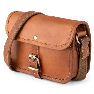 Obrázek Berliner Bags Vintage taška přes rameno Malta, malá crossbody z kůže, kabelka pro dámy hnědá, Hnědá