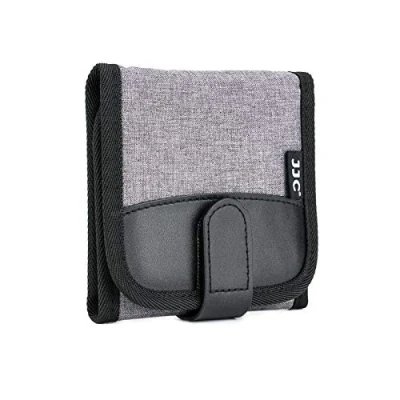 Obrázek JJC Filtertasche mit 3 Fächern für Filter bis 82mm Tasche UV CPL ND Sternfilter Ürtelschlaufendesign Mikrofaser Reinigungstuch