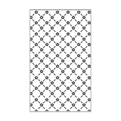 Obrázek Vaessen Creative 100604 117 Mini Prägeschablone Embossing Folder 7, 6 x 12, 7 cm, Blumengitter, Muster zum Prägen, Stanzen und gestalten von DIY Scrapbook, Fotoalbum, Briefumschläge Karten