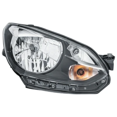 Obrázek HELLA 1EJ 010 670 021 halogen/FF světlomet pro mj. VW Up (121, 122, BL1, BL2) černý ECE pravostranný provoz pravý