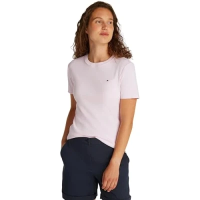 Obrázek Tommy Hilfiger SLIM CODY Jednoduché tričko, Ženy, Velikost: XS, Light pink
