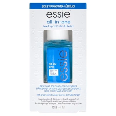 Obrázek Essie Base/Top Coat all in one s arganovým olejem, podkladovým lakem a vrchním lakem, tloušťka lesk, čirý, 13,5 ml