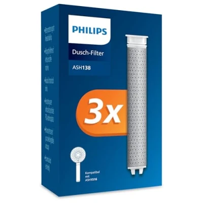 Obrázek Philips Water Sprchová hlavice s filtrem náhradní filtr 3 ks, účinně odstraňuje chlór a jiné velké částice, kapacita filtru 1 měsíc