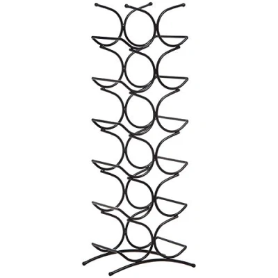 Obrázek Amazon Basics Regál na víno pro 12 lahví, černý, 24,9 x 16 67,8 cm