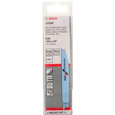 Obrázek Bosch Accessories Professional 2608657937 Pilové listy pro pily ocasky S 123 XF, 25 dílů