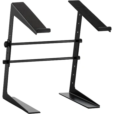 Obrázek Pronomic LS 100 stojan na laptop DJ notebook (výškově nastavitelný, ideální pro DJy a hudebníky, materiál: ocel) černý