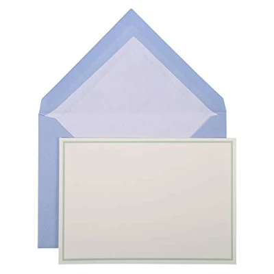 Obrázek Lalo Sada 32602L karet Vergé de France (25% hadr s 10 kartami Zážitný papír 300 g, 107 x 152 mm, barevným okrajem, modrý, obálek, bílá podšívka, 114 162 1 balení) modrá