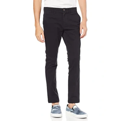 Obrázek Amazon Essentials Pánské ležérní strečové chino kalhoty s úzkým střihem, černé, 33 W / 28 l