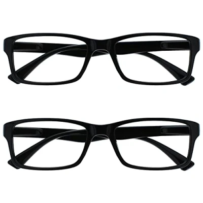 Obrázek The Reading Glasses CompanyBrýle na čtení podnikové černé Čtenáři Hodnota 2dílné balení designový styl pánské ženy RR92 1 +1,50