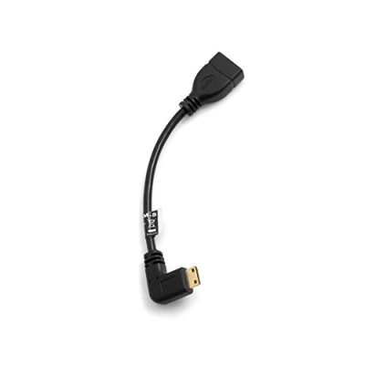 Obrázek System S Mini HDMI konektor 90 pravý úhlový na standardní zdířku vstup kabel 16 cm