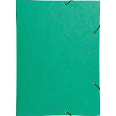 Obrázek Exacompta 59515E desky DIN A3. Z kartonu Colorspanu se 3 dvířky a 2 gumovými pásky, 24 x 32 cm, A4, zelené na dokumenty do kanceláře školy