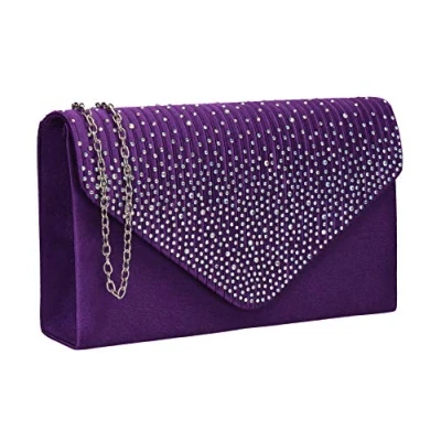 Obrázek SwankySwans Abby Diamante Envelope Style Bag taška, fialová (fialová)