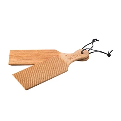 Obrázek Kilner Butterbrettchen Holz Set 2 teilig Butter Form aus geriffeltes Buchenholz 30 cm x 9 mit Schlaufe zum Aufhängen und Aufbewahren Brettchen Formen von