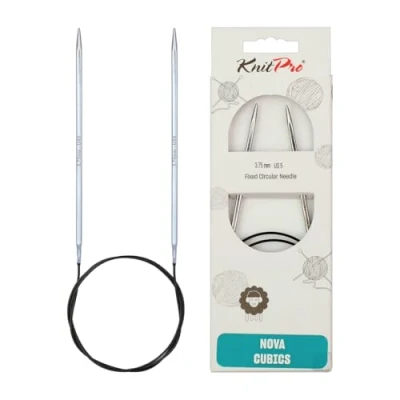 Obrázek KnitPro K12176 kruhová pletací jehla, mosaz, stříbrná, 3,75 mm