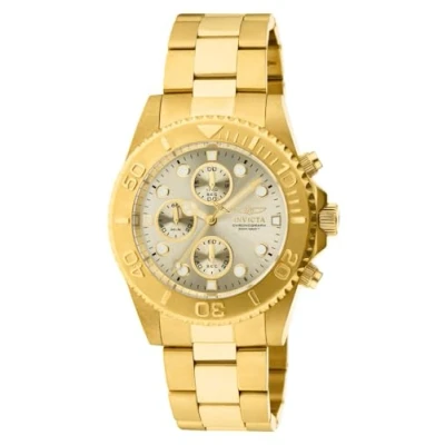 Obrázek Invicta Pro Diver pánské quartzové Hodinky z ušlechtilé oceli, 43 mm, Zlatá,