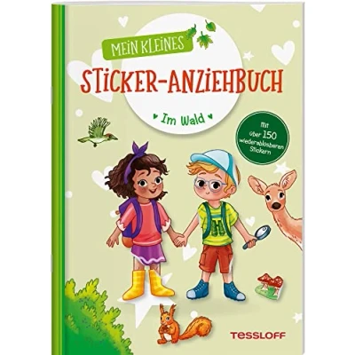 Obrázek Mein kleines Sticker Anziehbuch. Im Wald / Mit 150 wiederablösbaren Stickern Für Mädchen und Jungen ab 4 Jahren: Stickern, spielen, beschäftigen Jahren. über