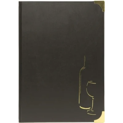 Obrázek Securit Basic Range Wine Menu holder Double Sided Pocket Inserts elegantní Sleek design pro restaurace, bary a akce (černý)