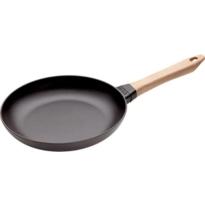 Obrázek STAUB Litinová pánev s dřevěnou rukojetí, 26 cm, vhodná pro indukci, černá