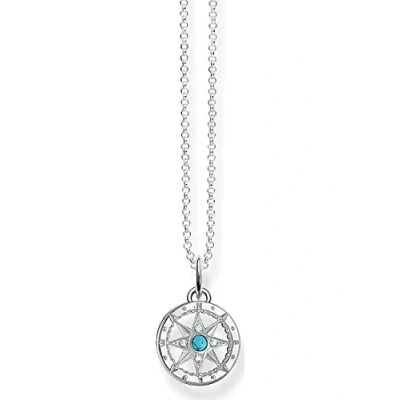 Obrázek THOMAS SABO Dámský řetízek s přívěskem stříbro 925 bílý zirkon briliantový výbrus 42 cm SCKE150057, Sterlingové stříbro, Kubická zirkonie