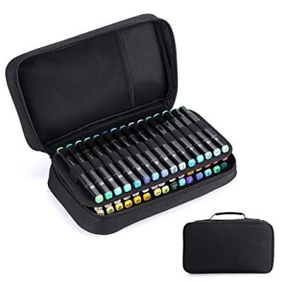 Obrázek BTSKY 60 Slots Marker Etui mit Griff, Schwarz