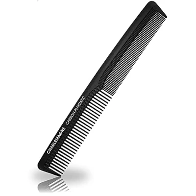 Obrázek Charlemagne Hřeben do vlasů Nerozbitný prémiový karbonový pánský Antistatický pro stříhání muži a ženy na Hair Comb