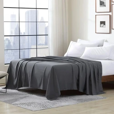 Obrázek Cathay Home Prostěradlo pro jednolůžko, postel Queen (228,6 x 259,1 cm), šedé