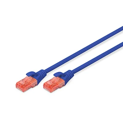 Obrázek DIGITUS LAN Kabel Cat 6 10m RJ45 Netzwerkkabel UTP Ungeschirmt Kompatibel zu 6A &amp; 5e Blau