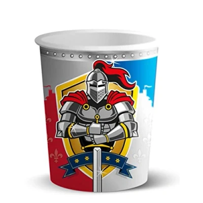 Obrázek Folat 62851 rytířský pohárek na pití 250 ml, vícebarevný, 8 kusů (balení 1 ks)