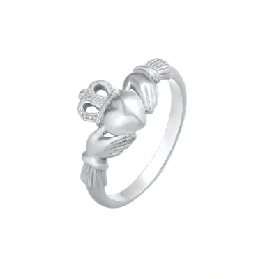 Obrázek Elli Dámský prsten srdce Claddagh 925 sterlingové stříbro vybroušené 0608862715, Fazetový brus, Bez